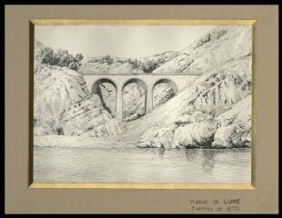 1 vue Viaduc de Lume : 3 arches de 13.00 m.