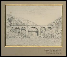 1 vue Viaduc de Jonquier : 1 arche de 30;00 m. - 4 arches de 15;00 m.