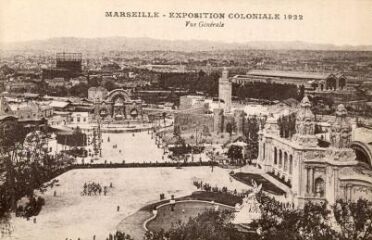 1 vue Marseille. Exposition coloniale 1922. Vue générale.