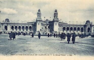 1 vue Exposition coloniale de Marseille. Le Grand Palais.