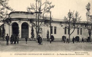 1 vue Exposition coloniale de Marseille. Le Palais des Colonies autonomes.