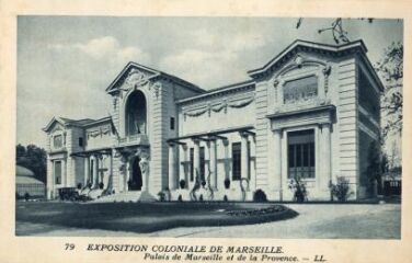 1 vue Exposition coloniale de Marseille. Palais de Marseille et de la Provence.