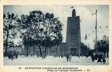 1 vue Exposition coloniale de Marseille. Palais de l' Afrique occidentale.