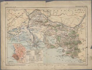 1 vue Carte des Bouches-du-Rhône (Grande Encyclopédie tome VII), et plan de Marseille (une carte numérisée)