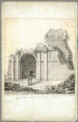 1 vue Ruines tirées de l'église des Picpusses à Marseille (folio 25, verso). Crayon