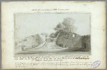 1 vue Restes de l'église des R.P. Capucins de Marseille (folio 29). Crayon