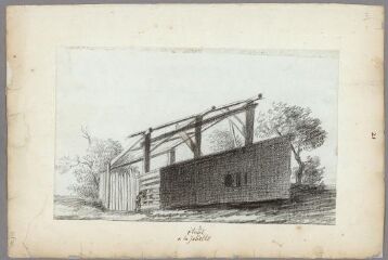 1 vue Etude à la Joliette, cabane (folio 21)