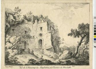 1 vue Vue de l'ermitage des Aygalades aux environs de Marseille (Lamy fils, XVIIIe s.) : lithographie (35x40).