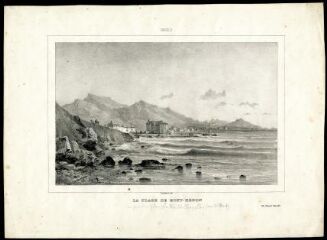 1 vue La plage de Montredon avec la vieille chapelle (Vincent, Courdouan, 1837) : lithographie (27x36).